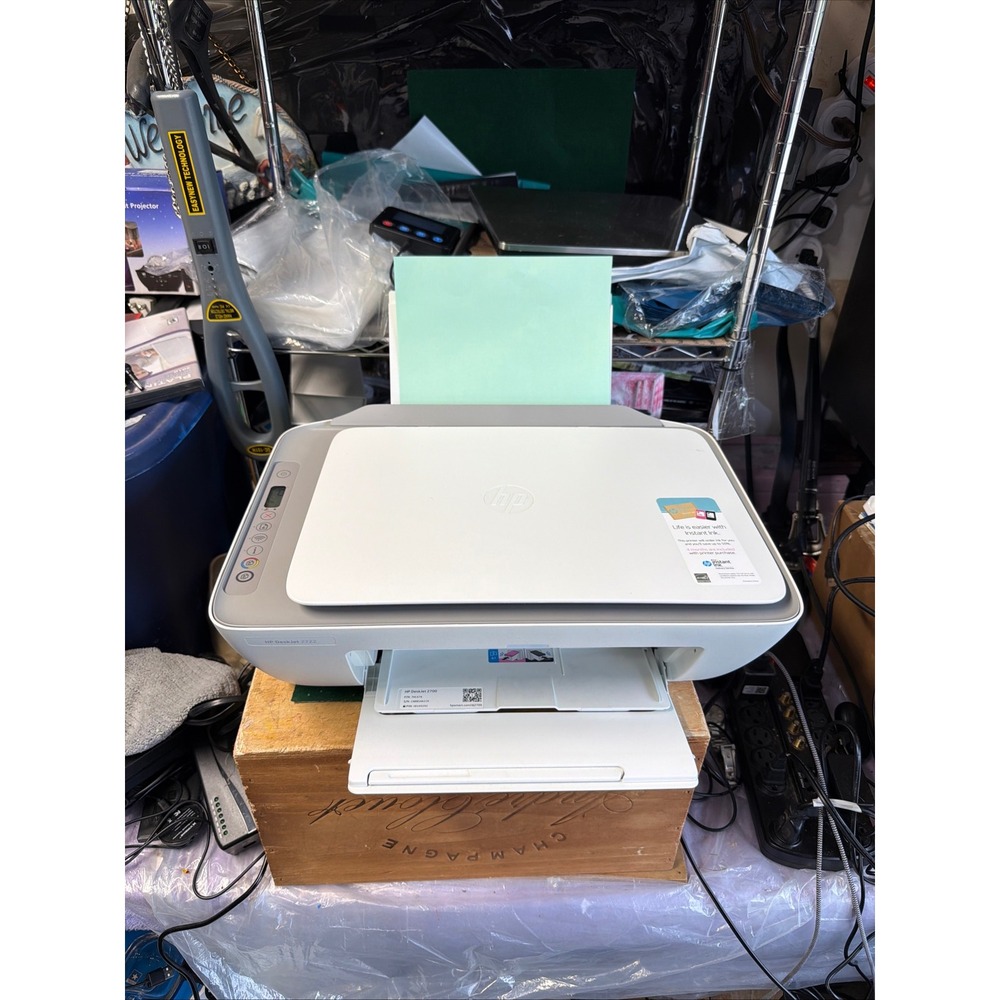 HP DeskJet 2700 All-in-One Wireless Color Inkjet Printer White Grey 7HC67A
